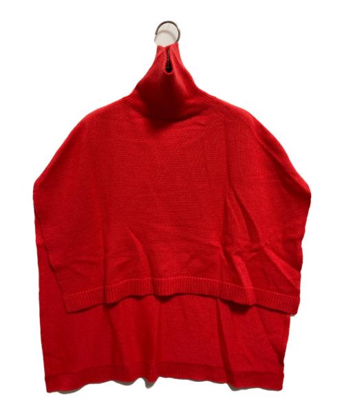 journal standard luxe（ジャーナルスタンダード ラックス）JOURNAL STANDARD LUXE (ジャーナルスタンダード ラックス) ライトジャージー タートルポンチョ レッド サイズ:-の古着・服飾アイテム