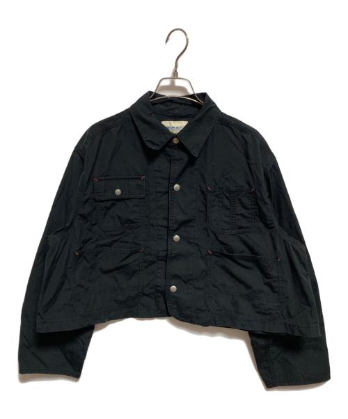 BEAMS BOY（ビームスボーイ）BEAMS BOY (ビームスボーイ) コットン ショート カバーオール ブラック サイズ:FREEの古着・服飾アイテム