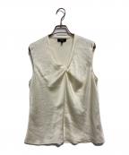 theoryセオリー）の古着「25SS Crushed Satin R Twist Scoop Top」｜イエロー