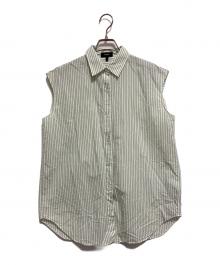 theory（セオリー）の古着「25SS New Double Stripe Boyfriend Shirt」｜グリーン