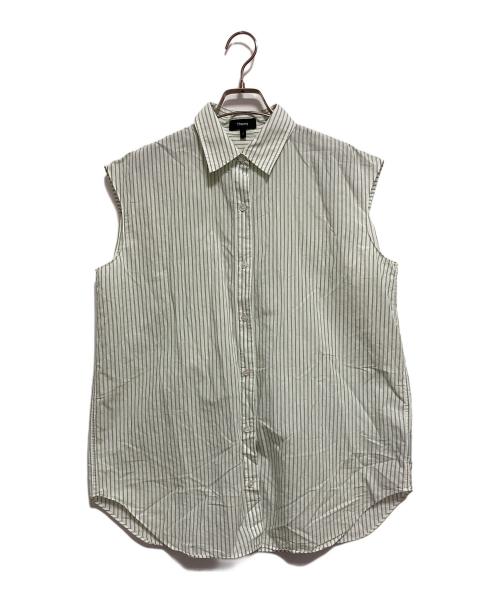 theory（セオリー）theory (セオリー) 25SS New Double Stripe Boyfriend Shirt グリーン サイズ:Sの古着・服飾アイテム