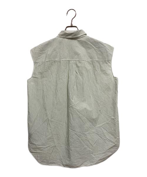 theory（セオリー）theory (セオリー) 25SS New Double Stripe Boyfriend Shirt グリーン サイズ:Sの古着・服飾アイテム