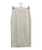 MUSE de Deuxieme Classeミューズ ドゥーズィエム クラス）の古着「リアセジョーゼット HIGHWAISTスカート」｜ホワイト