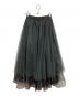 BELLE VINTAGE (ベル ヴィンテージ) デニムドッキング チュールスカート ブラック サイズ:S 未使用品：7000円