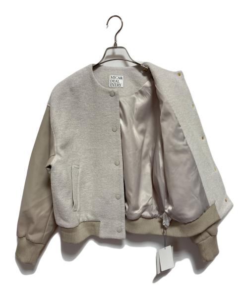 MICA&DEAL（マイカアンドディール）MICA&DEAL (マイカアンドディール) ドッキングスリーブノーカラーブルゾン アイボリー サイズ:FREEの古着・服飾アイテム