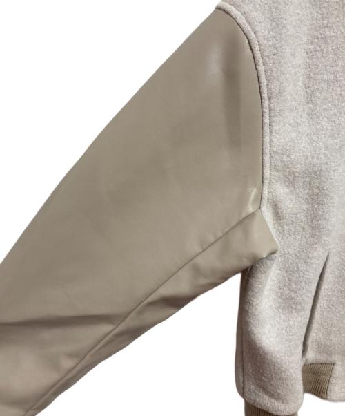 MICA&DEAL（マイカアンドディール）MICA&DEAL (マイカアンドディール) ドッキングスリーブノーカラーブルゾン アイボリー サイズ:FREEの古着・服飾アイテム