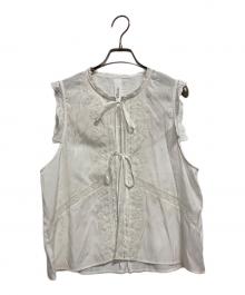provoke（プロヴォーク）の古着「embroidery NS blouse」｜ホワイト