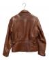 MWS (エムダブリューエス) シングルライダースジャケット ブラウン サイズ:L：22000円