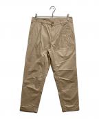 BEAMS PLUSビームスプラス）の古着「1 Pleat 80/3 Twill パンツ」｜ベージュ