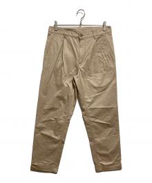 BEAMS PLUS（ビームスプラス）の古着「1 Pleat 80/3 Twill パンツ」｜ベージュ