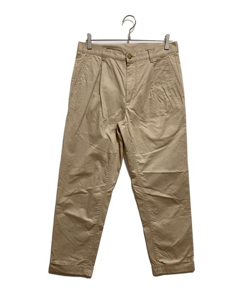 BEAMS PLUS（ビームスプラス）BEAMS PLUS (ビームスプラス) 1 Pleat 80/3 Twill パンツ ベージュ サイズ:Mの古着・服飾アイテム