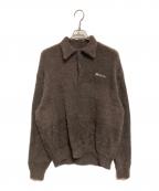thisisneverthatディスイズネバーザット）の古着「SCT-Logo Shaggy Knit Polo」｜ブラウン