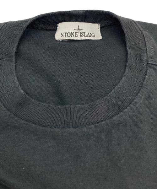 STONE ISLAND（ストーンアイランド）STONE ISLAND (ストーンアイランド) HEAVY COTTON JERSEY GARMENT DYED ブラック サイズ:Lの古着・服飾アイテム