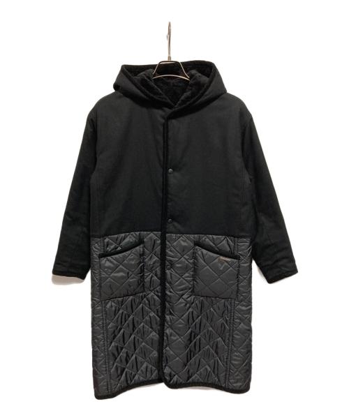 LAVENHAM（ラベンハム）LAVENHAM (ラベンハム) FRAMeWORK (フレームワーク) 別注切替キルティングコート ブラック サイズ:36の古着・服飾アイテム