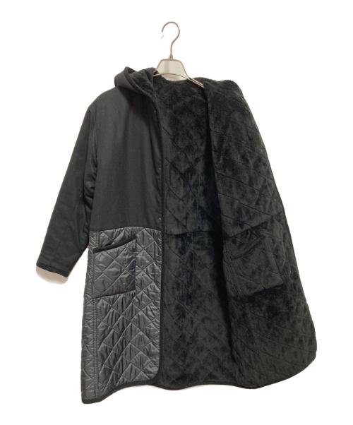 LAVENHAM（ラベンハム）LAVENHAM (ラベンハム) FRAMeWORK (フレームワーク) 別注切替キルティングコート ブラック サイズ:36の古着・服飾アイテム