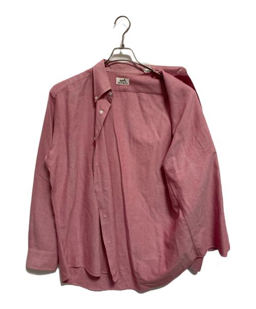 HERMES（エルメス）HERMES (エルメス) ロゴ刺繍ボタンダウンシャツ レッド サイズ:SIZE 42-16 1/2の古着・服飾アイテム