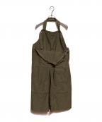 45rpm45アールピーエム）の古着「麦サテンのエプロンドレス」｜オリーブ