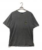 stussyステューシー）の古着「スケボーマンラスタサークルTシャツ」｜ブラック