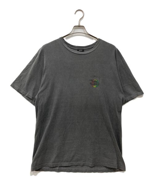 stussy（ステューシー）stussy (ステューシー) スケボーマンラスタサークルTシャツ ブラック サイズ:Lの古着・服飾アイテム