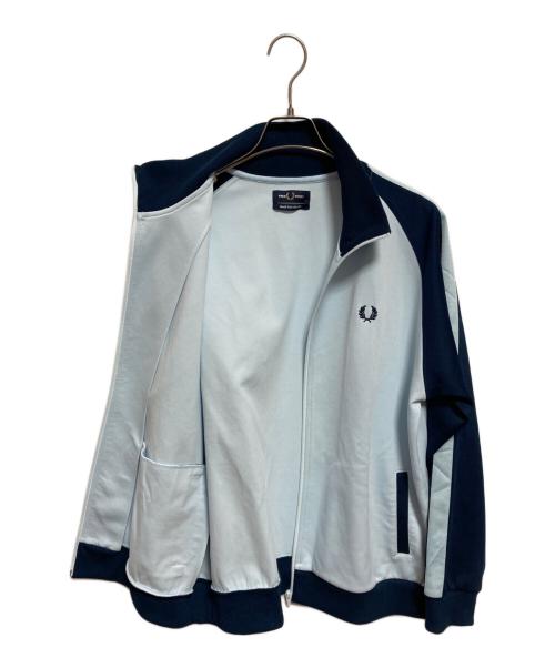 FRED PERRY（フレッドペリー）FRED PERRY (フレッドペリー) BEAMS (ビームス) ポリエステルコットン ジップアップ ジャージ ブルー×ネイビー サイズ:XLの古着・服飾アイテム