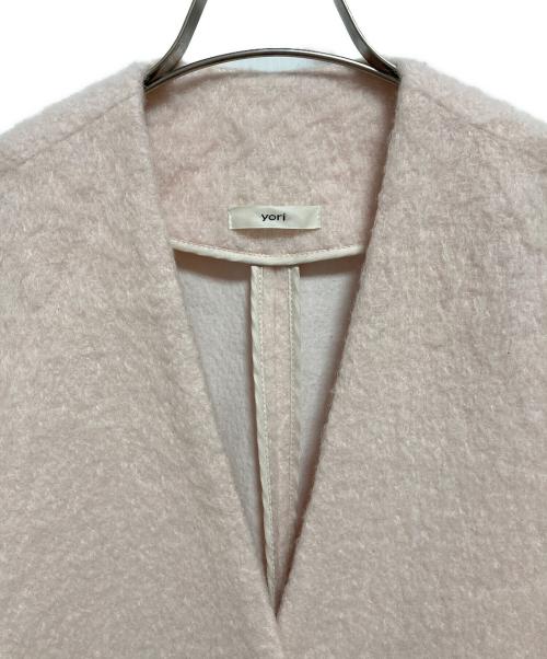 YORI（ヨリ）yori (ヨリ) ウールモヘアシャギージャケット ピンク サイズ:FREEの古着・服飾アイテム