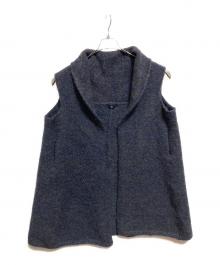 45R（フォーティファイブ・アール）の古着「ウールアルパカ縮絨チュニックベスト」｜ネイビー