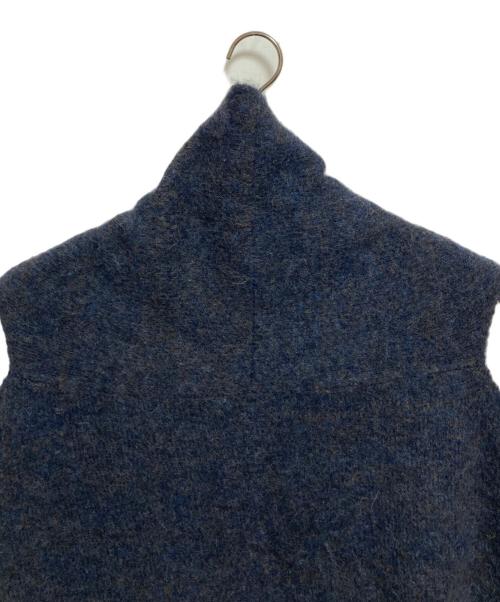 45R（フォーティファイブ・アール）45R (フォーティファイブ・アール) ウールアルパカ縮絨チュニックベスト ネイビーの古着・服飾アイテム
