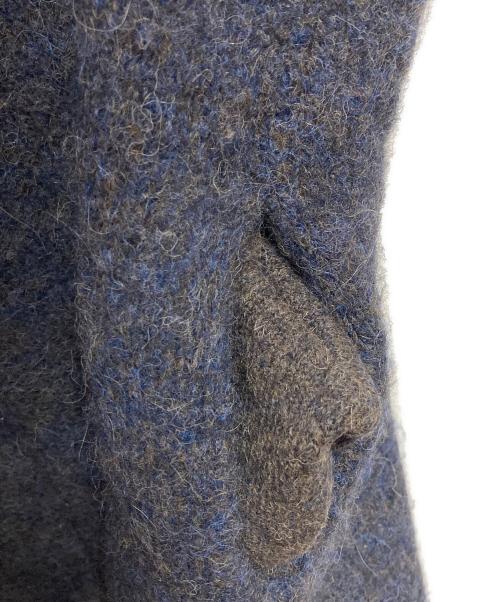 45R（フォーティファイブ・アール）45R (フォーティファイブ・アール) ウールアルパカ縮絨チュニックベスト ネイビーの古着・服飾アイテム