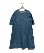45Rフォーティファイブ・アール）の古着「モンプチデニムのパフスリーブドレス」｜ブルー