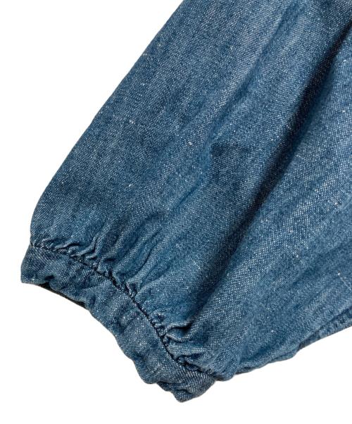 45R（フォーティファイブ・アール）45R (フォーティファイブ・アール) モンプチデニムのパフスリーブドレス ブルーの古着・服飾アイテム