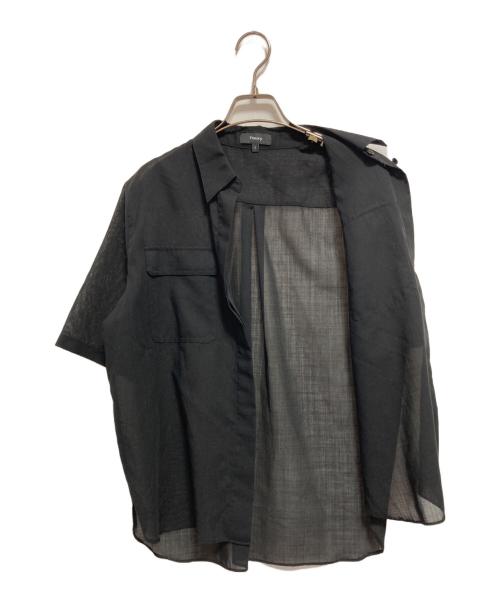 theory（セオリー）theory (セオリー) CHAMBRAY VOILE CLASSIC SHIRT ブラック サイズ:Sの古着・服飾アイテム