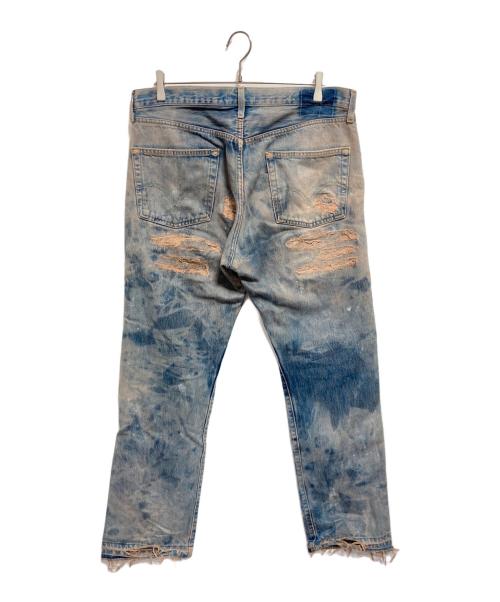 INNOCENCE NYC（イノセンス ニューヨーク）INNOCENCE NYC (イノセンス ニューヨーク) Stitch Paint Denim Pants インディゴ サイズ:SIZE W34の古着・服飾アイテム