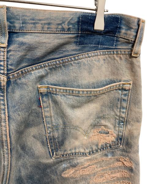 INNOCENCE NYC（イノセンス ニューヨーク）INNOCENCE NYC (イノセンス ニューヨーク) Stitch Paint Denim Pants インディゴ サイズ:SIZE W34の古着・服飾アイテム