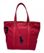POLO RALPH LAURENポロ・ラルフローレン）の古着「キャンバストートバッグ」｜レッド