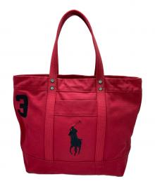 POLO RALPH LAUREN（ポロ・ラルフローレン）の古着「キャンバストートバッグ」｜レッド