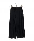 FLORENTフローレント）の古着「ストレッチ タック ワイドパンツ」｜ブラック
