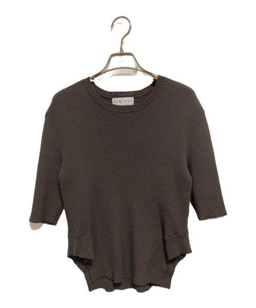 RIM.ARK（リムアーク）RIM.ARK (リムアーク) Round hem knit tops グレー サイズ:38の古着・服飾アイテム