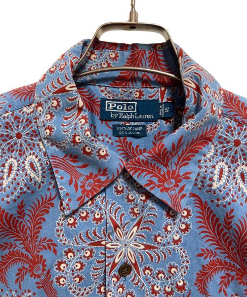 POLO RALPH LAUREN（ポロ・ラルフローレン）POLO RALPH LAUREN (ポロ・ラルフローレン) ペイズリーオープンカラーシャツ ブルー サイズ:Sの古着・服飾アイテム