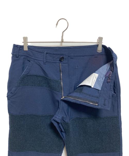 COMME des GARCONS SHIRT（コムデギャルソンシャツ）COMME des GARCONS SHIRT (コムデギャルソンシャツ) ウールパッチトラウザー ネイビー サイズ:XSの古着・服飾アイテム