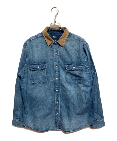 POLO RALPH LAUREN（ポロ・ラルフローレン）POLO RALPH LAUREN (ポロ・ラルフローレン) デニムシャツ ブルー サイズ:XLの古着・服飾アイテム