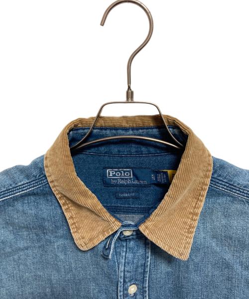 POLO RALPH LAUREN（ポロ・ラルフローレン）POLO RALPH LAUREN (ポロ・ラルフローレン) デニムシャツ ブルー サイズ:XLの古着・服飾アイテム