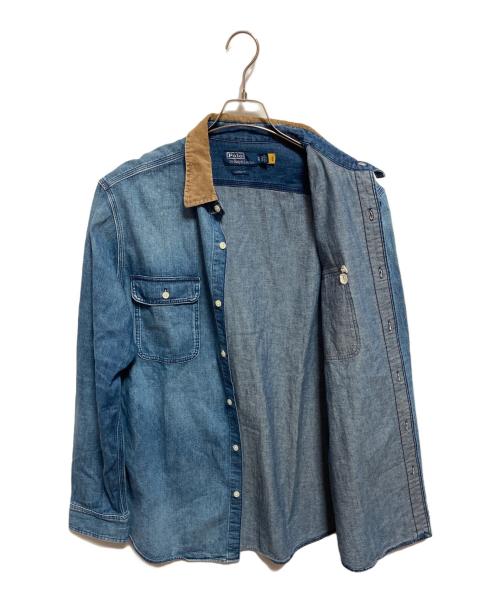 POLO RALPH LAUREN（ポロ・ラルフローレン）POLO RALPH LAUREN (ポロ・ラルフローレン) デニムシャツ ブルー サイズ:XLの古着・服飾アイテム