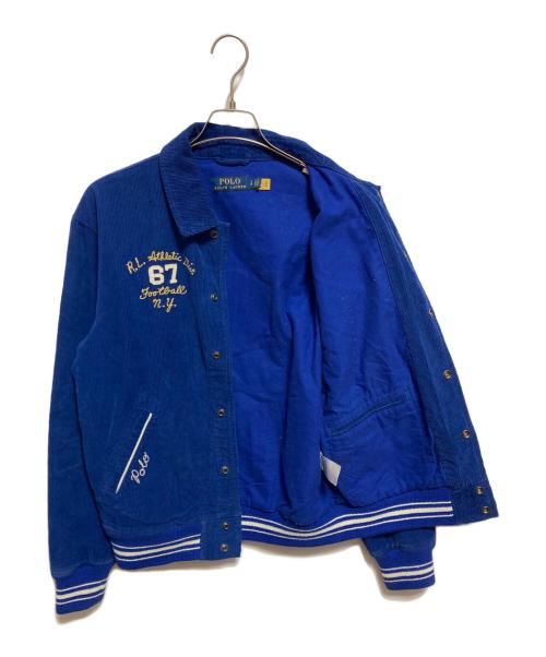 POLO RALPH LAUREN（ポロ・ラルフローレン）POLO RALPH LAUREN (ポロ・ラルフローレン) CORDUROY VARSITY INSPIRED JACKET ブルー サイズ:Sの古着・服飾アイテム