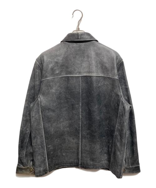 Eddie Bauer（エディーバウアー）Eddie Bauer (エディーバウアー) カウレザージャケット ブラック サイズ:TALL Lの古着・服飾アイテム