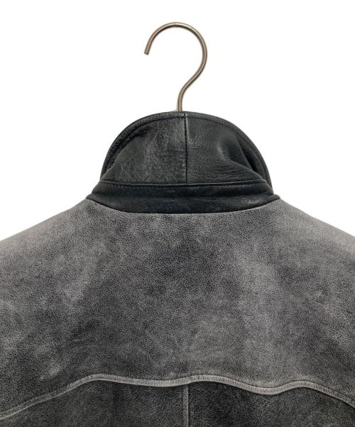 Eddie Bauer（エディーバウアー）Eddie Bauer (エディーバウアー) カウレザージャケット ブラック サイズ:TALL Lの古着・服飾アイテム