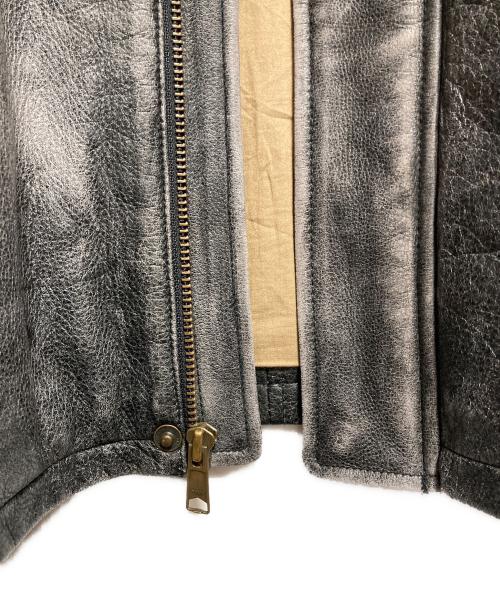 Eddie Bauer（エディーバウアー）Eddie Bauer (エディーバウアー) カウレザージャケット ブラック サイズ:TALL Lの古着・服飾アイテム