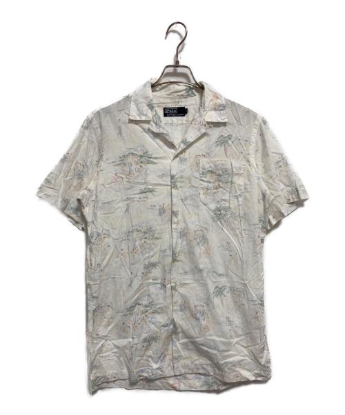 POLO RALPH LAUREN（ポロ・ラルフローレン）POLO RALPH LAUREN (ポロ・ラルフローレン) 90’ｓオープンカラーアロハシャツ ホワイト サイズ:Mの古着・服飾アイテム