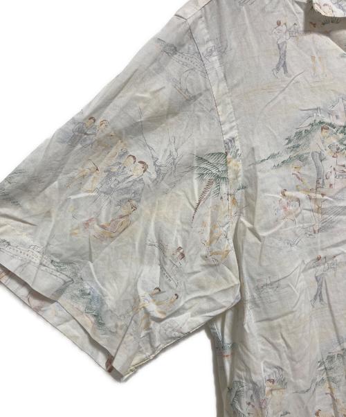 POLO RALPH LAUREN（ポロ・ラルフローレン）POLO RALPH LAUREN (ポロ・ラルフローレン) 90’ｓオープンカラーアロハシャツ ホワイト サイズ:Mの古着・服飾アイテム