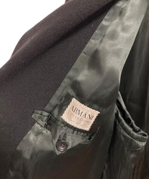 ARMANI COLLEZIONI（アルマーニ コレツィオーニ）ARMANI COLLEZIONI (アルマーニ コレツィオーニ) ウールチェスターロングコート ブラック サイズ:50/Rの古着・服飾アイテム
