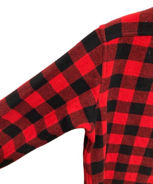 POLO RALPH LAUREN（ポロ・ラルフローレン）POLO RALPH LAUREN (ポロ・ラルフローレン) 90’S ウールタブカラーチェックシャツ レッド サイズ:Mの古着・服飾アイテム
